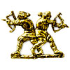 Золотая бляшка в виде двух скифов, стреляющих из луков / www.kulturamira.ru